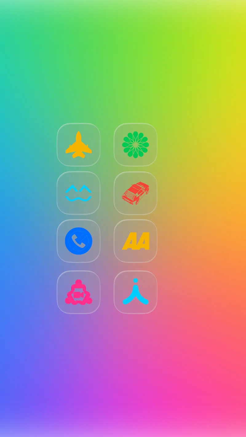 Screenshot 2 of iGlass Colors OS Icon Pack