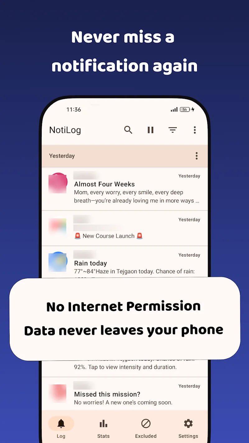 NotiLog: Notification History screenshot 1